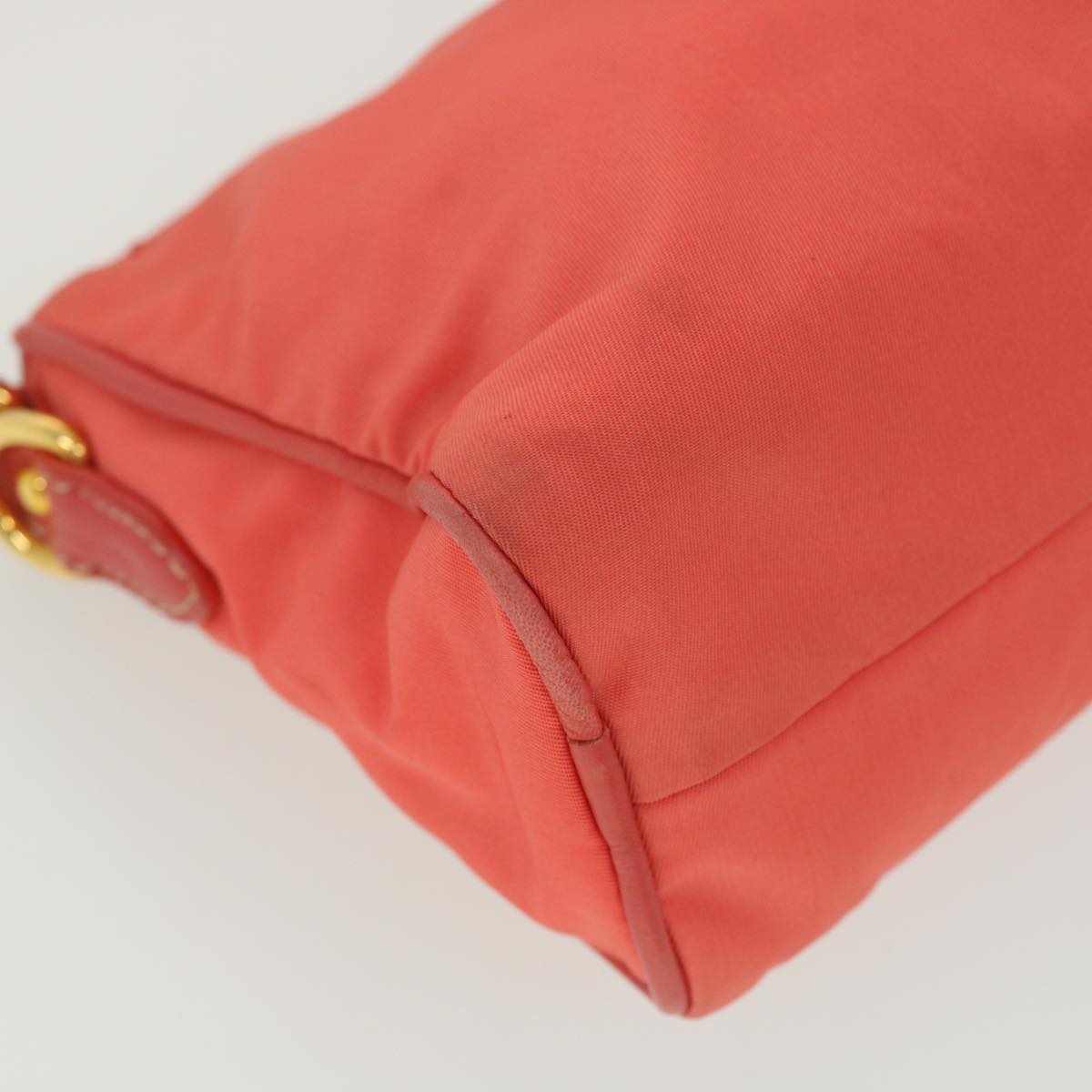 PRADA Shoulder Bag Nylon Orange Auth 38772