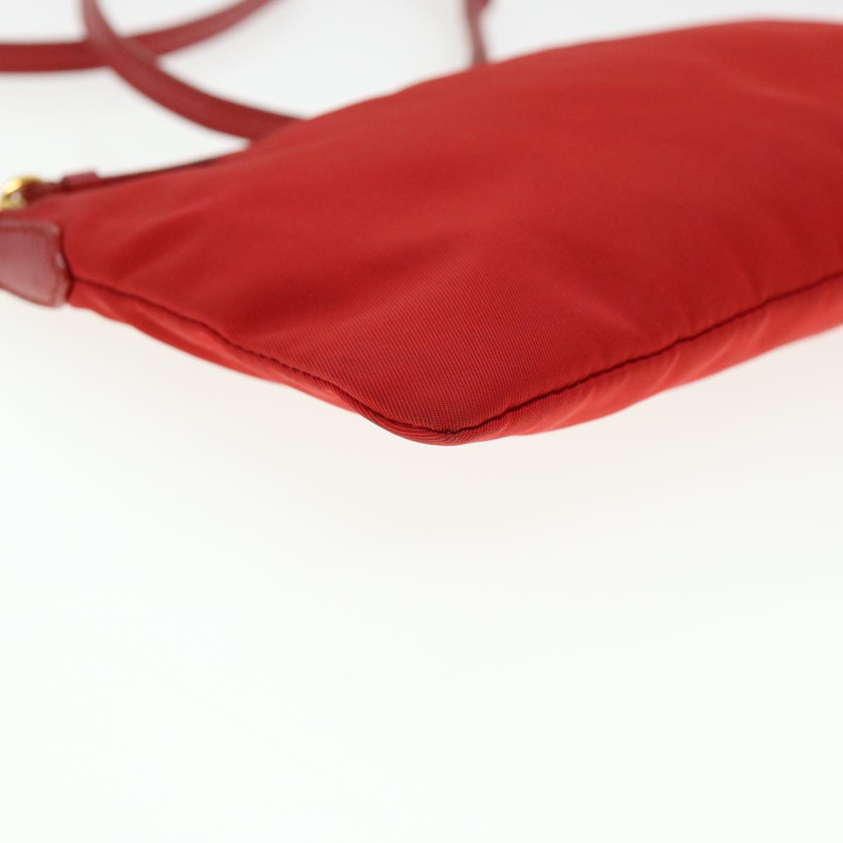 PRADA Pouch Nylon Red Auth 38773