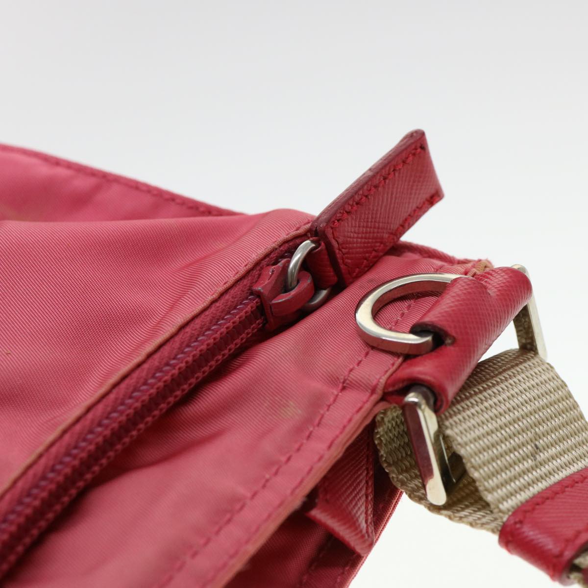 PRADA Shoulder Bag Nylon Pink Auth 38774