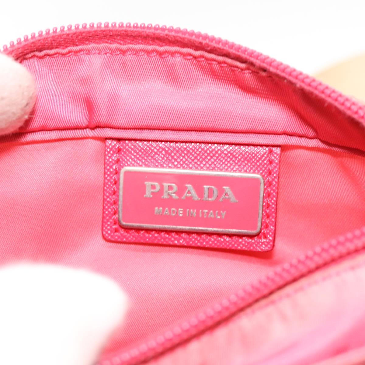 PRADA Shoulder Bag Nylon Pink Auth 38774