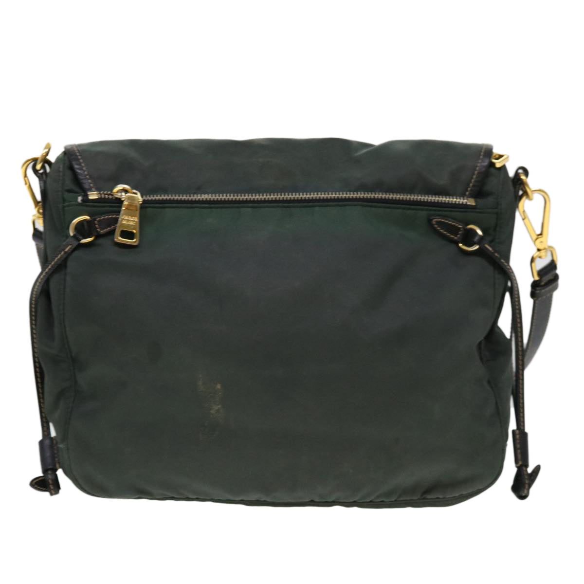 PRADA Shoulder Bag Nylon Khaki Auth 38796 - 0