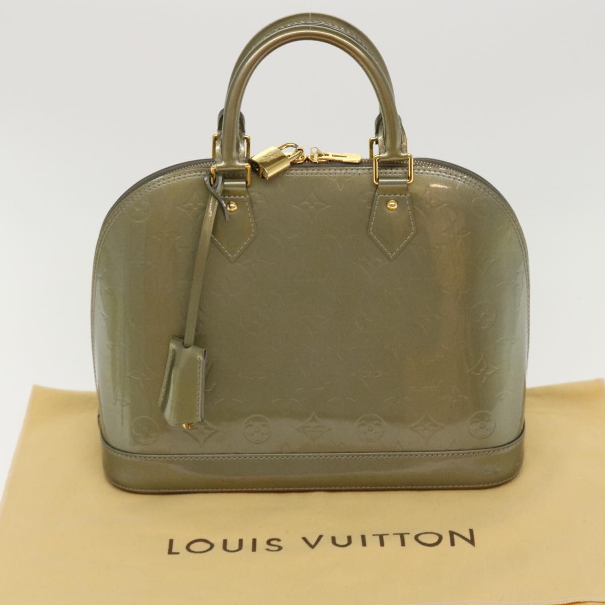 LOUIS VUITTON Epi Alma PM Hand Bag Gris Art Deco M91613 LV Auth 38809