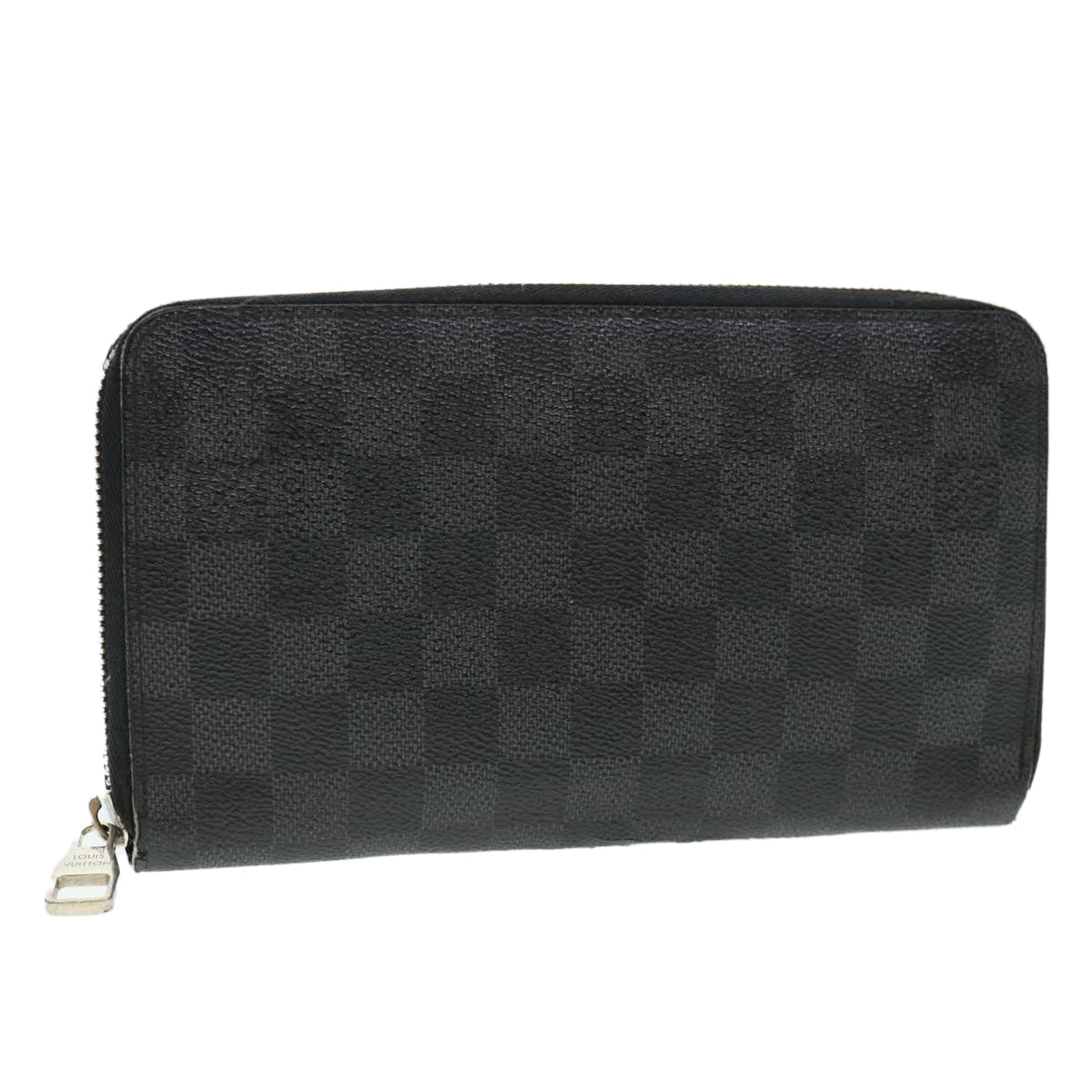 LOUIS VUITTON Damier Graphite Zippy Organizer Long Wallet N63077 LV Auth 38829