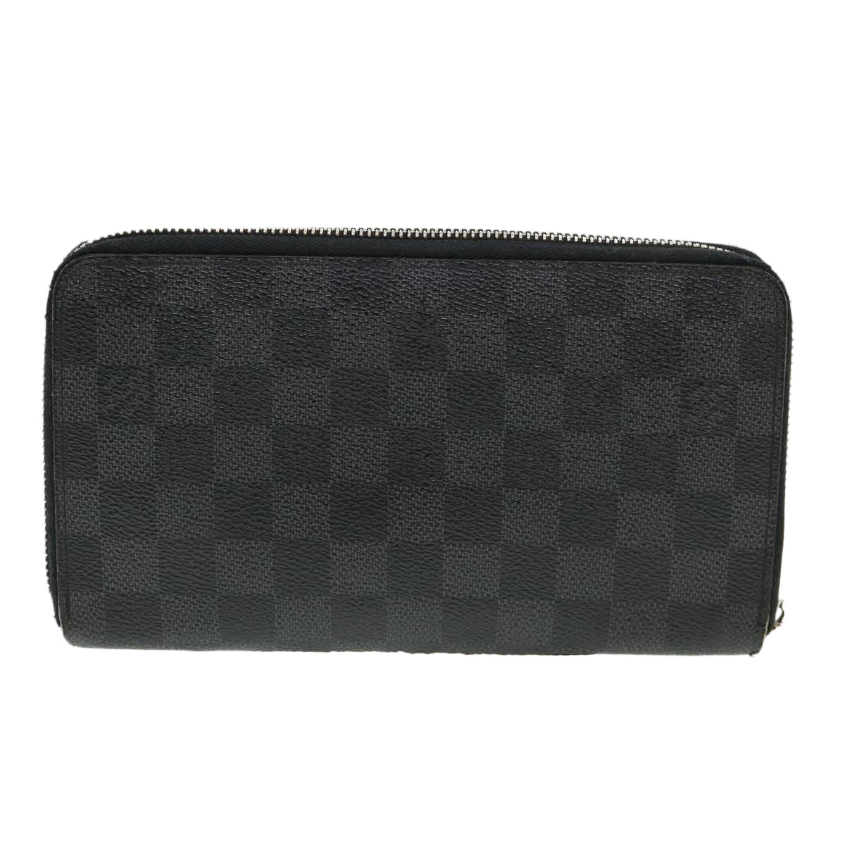 LOUIS VUITTON Damier Graphite Zippy Organizer Long Wallet N63077 LV Auth 38829 - 0