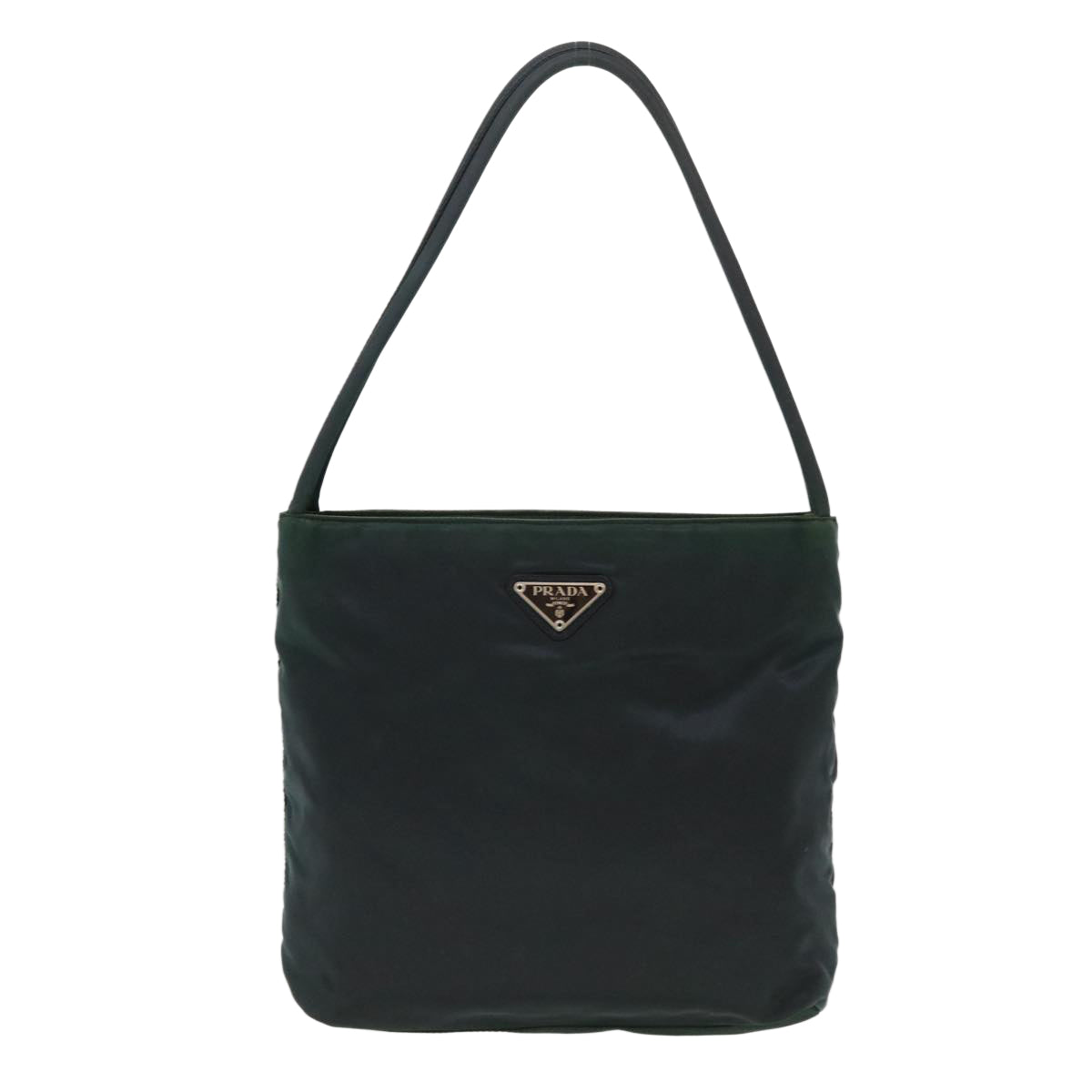 PRADA Hand Bag Nylon Green Auth 38830 - 0