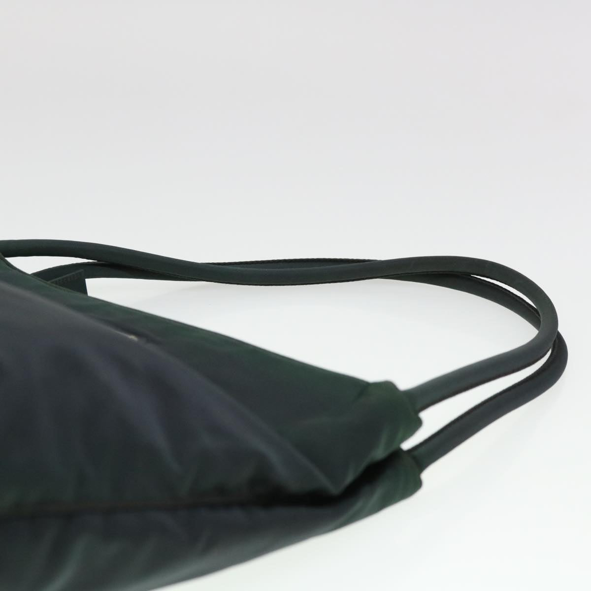 PRADA Hand Bag Nylon Green Auth 38830