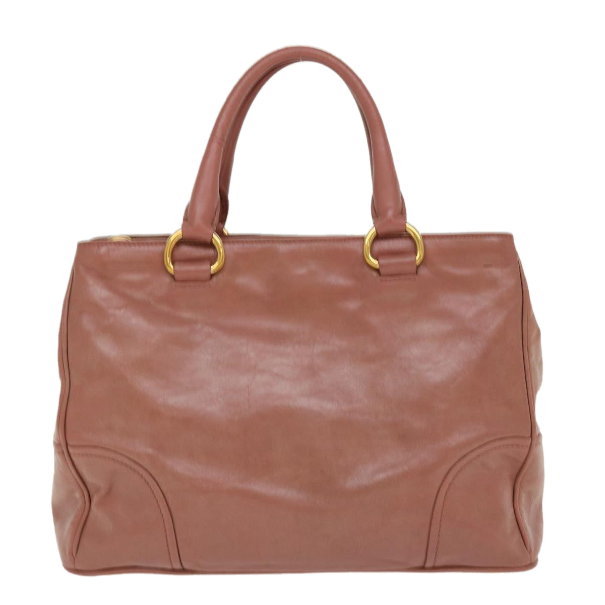 PRADA Hand Bag Leather 2way Pink Auth 38834 - 0