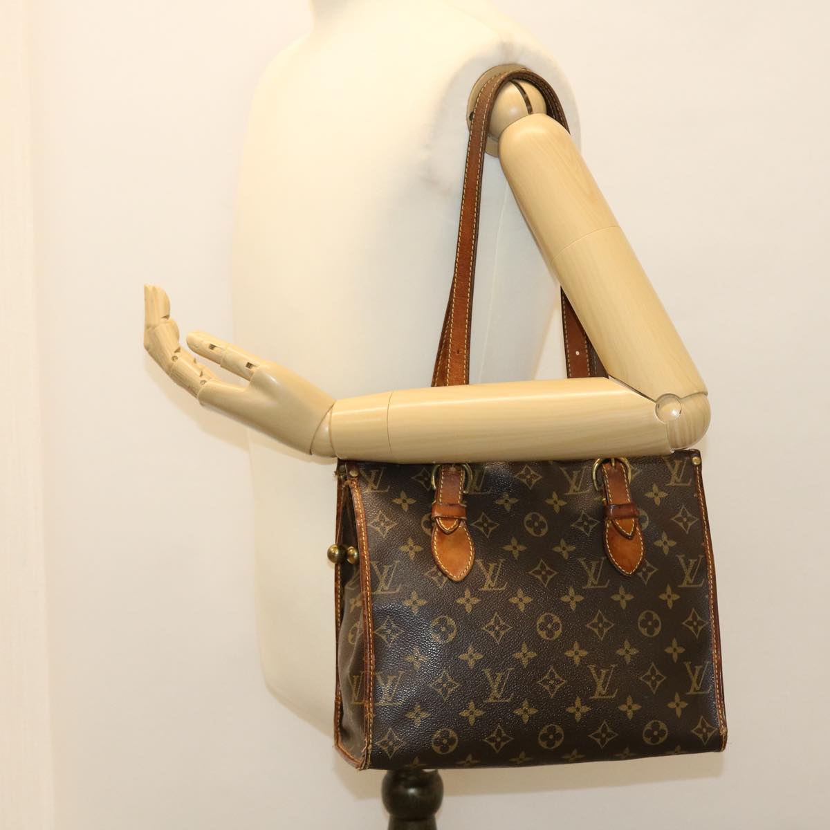 LOUIS VUITTON Monogram Popincourt Haut Tote Bag M40007 LV Auth 38891