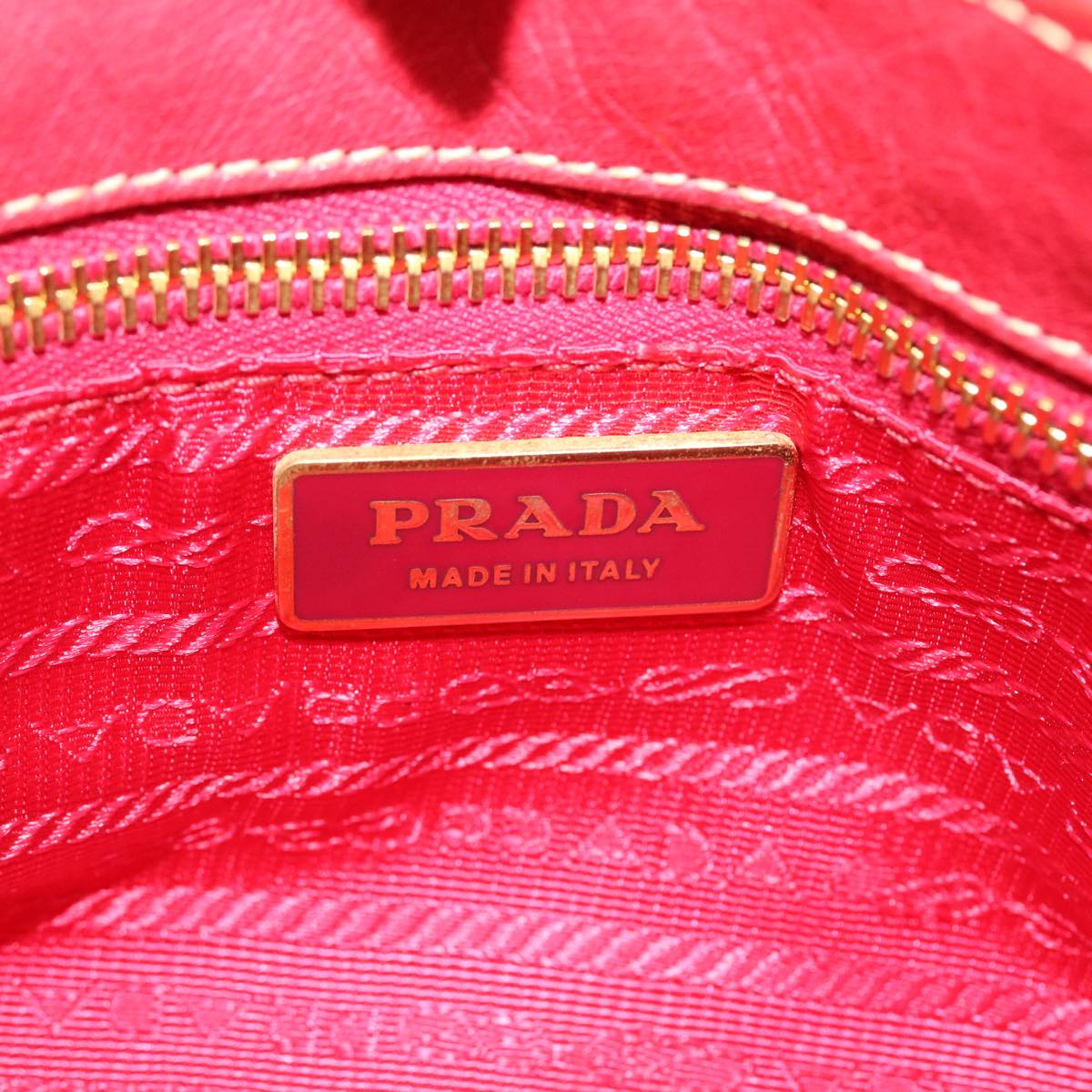 PRADA Hand Bag Nylon 2way Pink Auth 38911