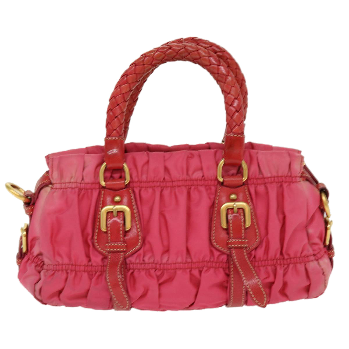 PRADA Hand Bag Nylon 2way Pink Auth 38911 - 0