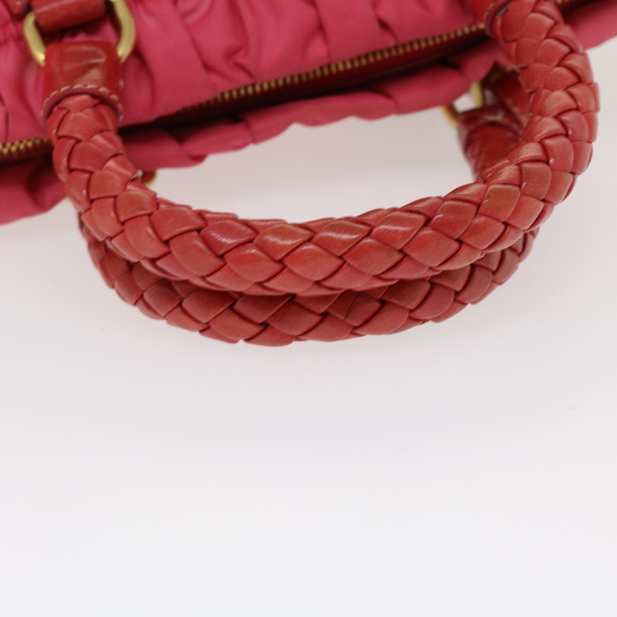 PRADA Hand Bag Nylon 2way Pink Auth 38911