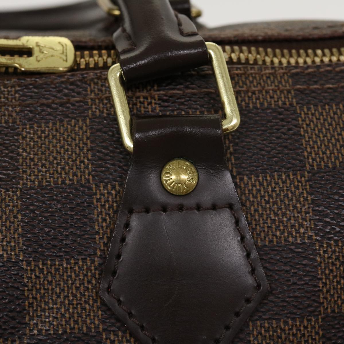 LOUIS VUITTON Damier Ebene Speedy Bandouliere 30 Hand Bag N41367 LV Auth 38914