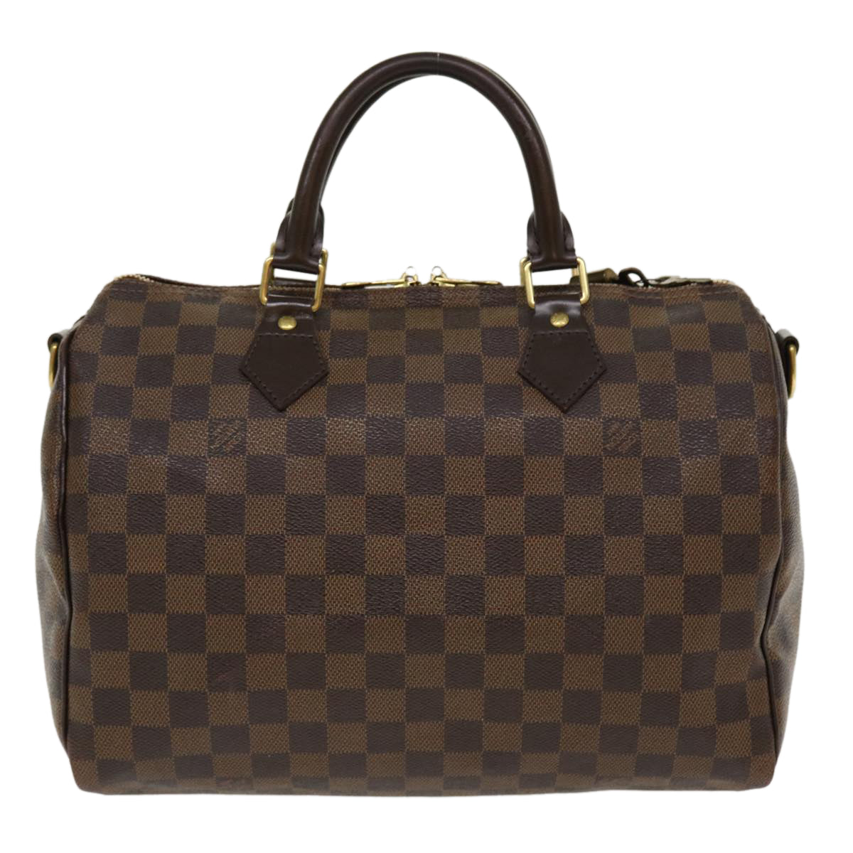 LOUIS VUITTON Damier Ebene Speedy Bandouliere 30 Hand Bag N41367 LV Auth 38914