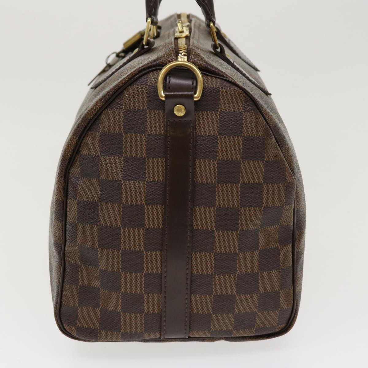 LOUIS VUITTON Damier Ebene Speedy Bandouliere 30 Hand Bag N41367 LV Auth 38914