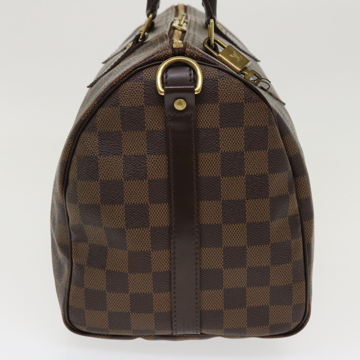 LOUIS VUITTON Damier Ebene Speedy Bandouliere 30 Hand Bag N41367 LV Auth 38914