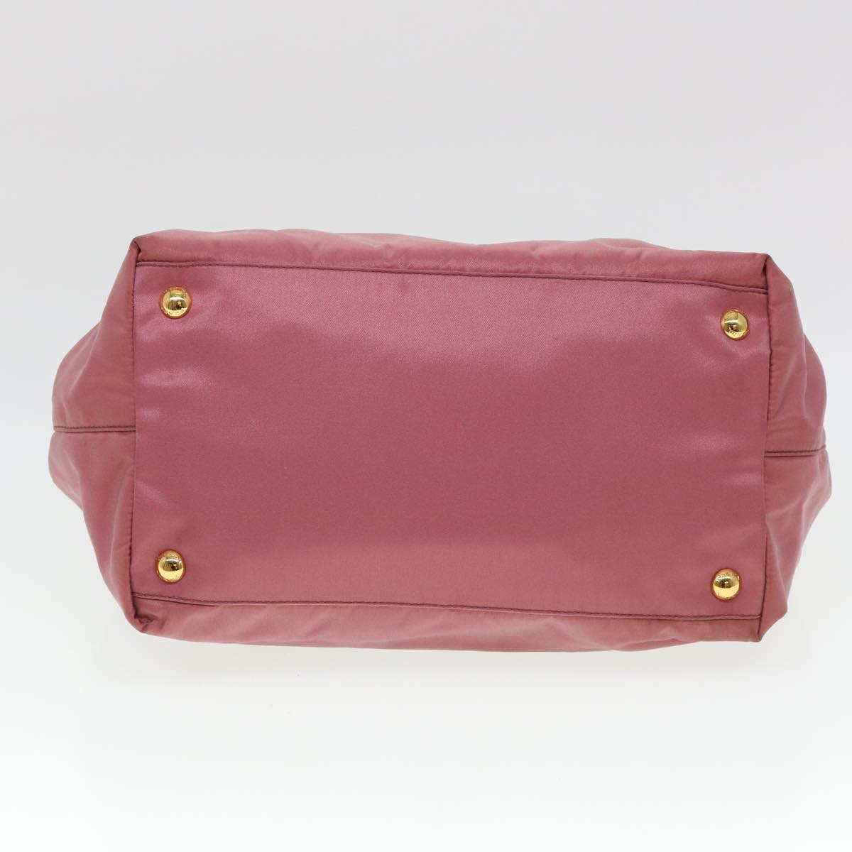 PRADA Ribbon Hand Bag Nylon Pink Auth 38917