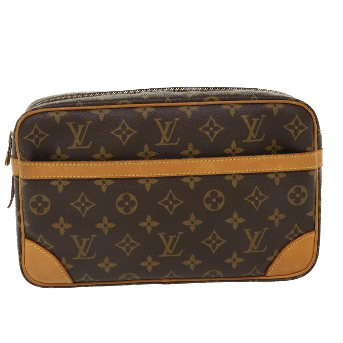 LOUIS VUITTON Monogram Compiegne 28 Clutch Bag M51845 LV Auth 38928