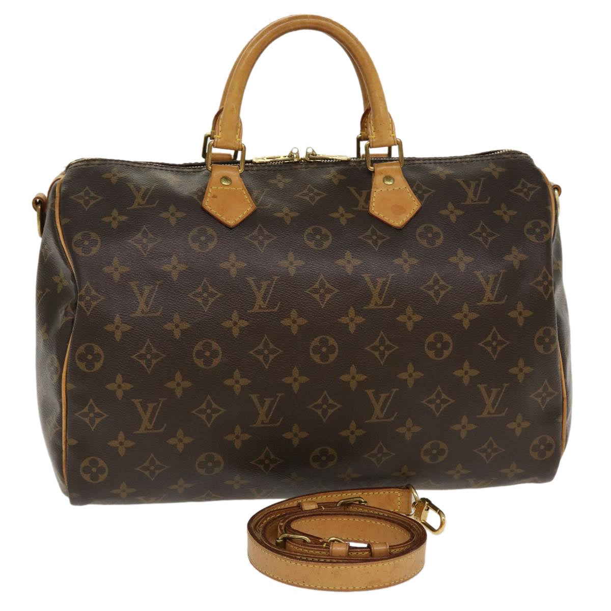 LOUIS VUITTON Monogram Speedy Bandouliere 35 Hand Bag 2way M40392 LV Auth 38930