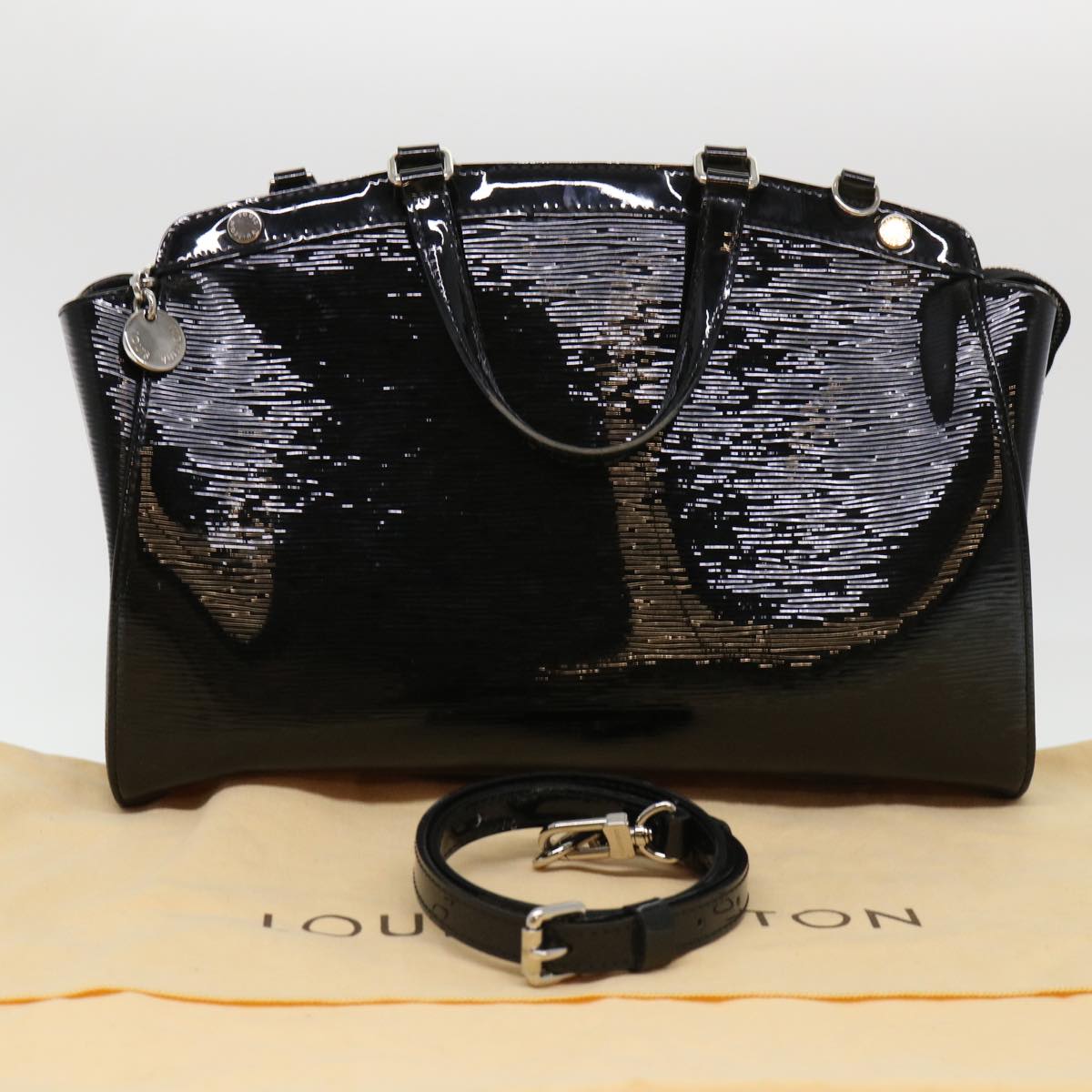 LOUIS VUITTON Epi Blair MM Hand Bag 2way Noir Electric M40328 LV Auth 38933