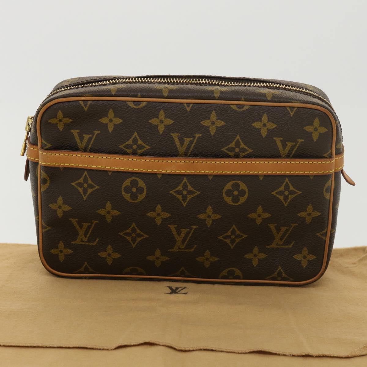 LOUIS VUITTON Monogram Compiegne 23 Clutch Bag M51847 LV Auth 38934