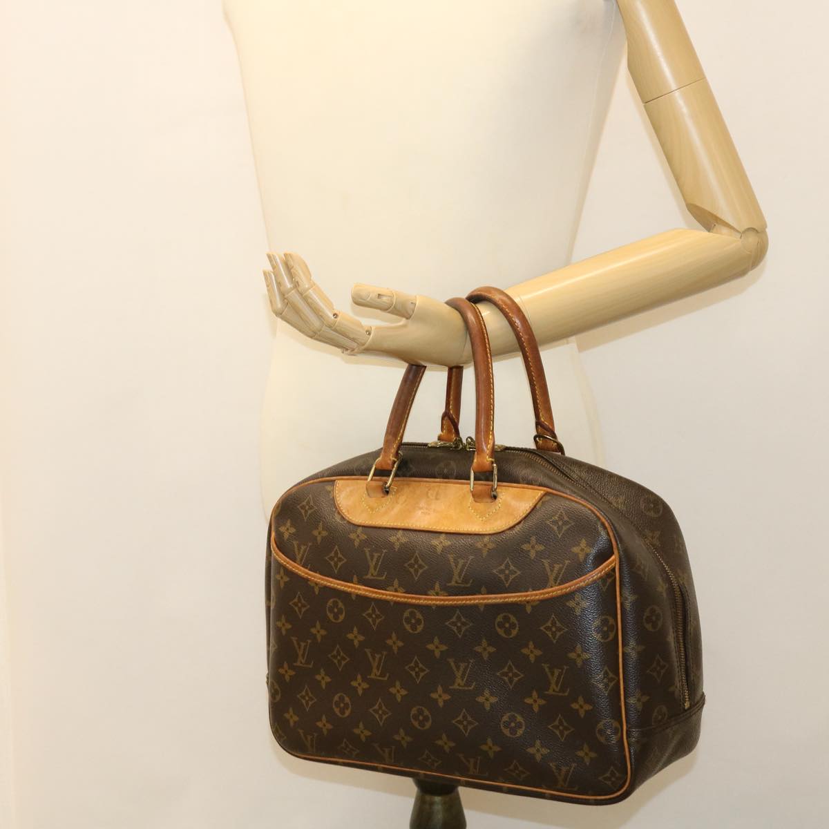 LOUIS VUITTON Monogram Deauville Hand Bag M47270 LV Auth 38958