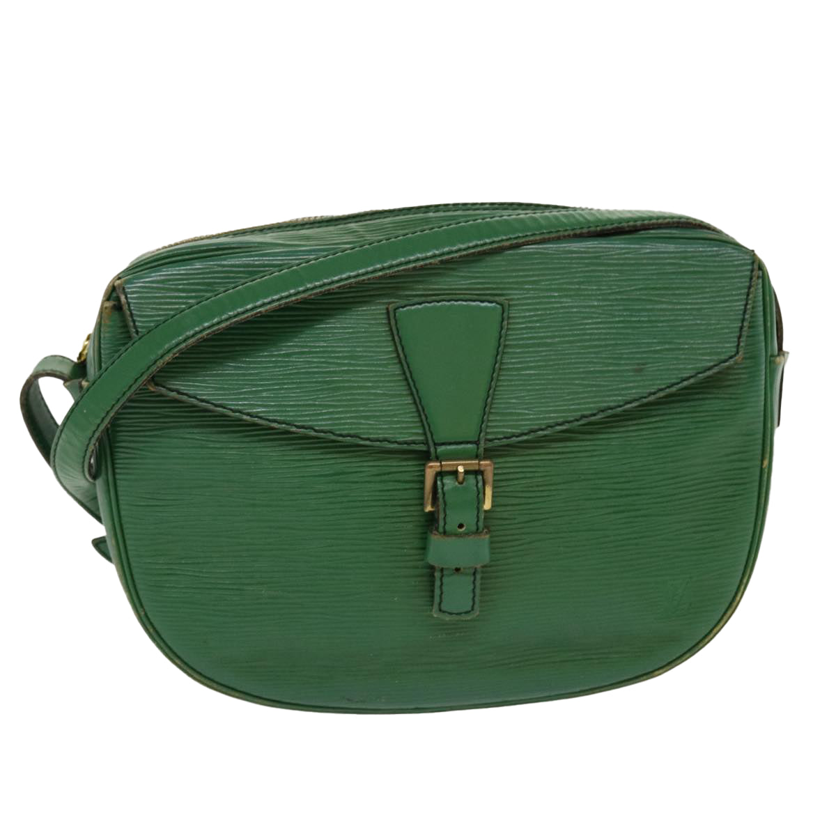 LOUIS VUITTON Epi June Feuille Shoulder Bag Green M52154 LV Auth 38974