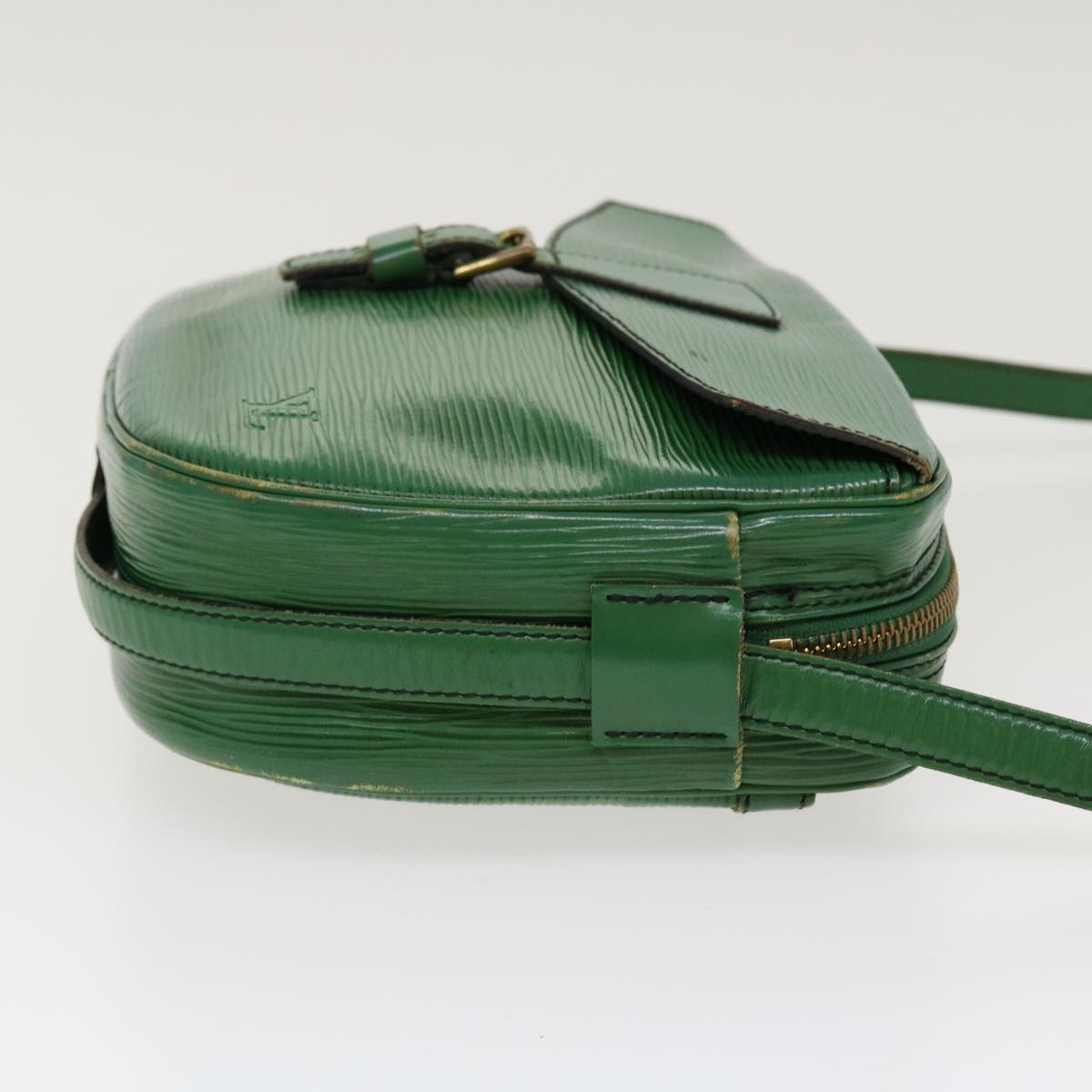 LOUIS VUITTON Epi June Feuille Shoulder Bag Green M52154 LV Auth 38974