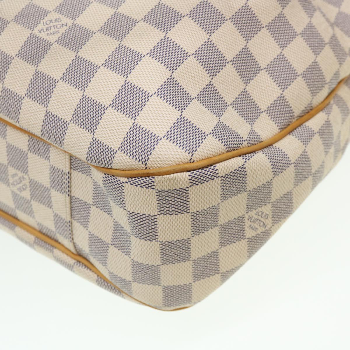 LOUIS VUITTON Damier Azur Ivora MM Shoulder Bag 2way N41133 LV Auth 38982