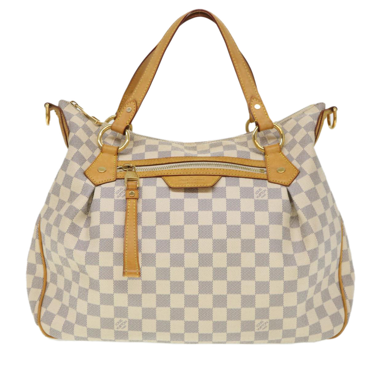 LOUIS VUITTON Damier Azur Ivora MM Shoulder Bag 2way N41133 LV Auth 38982