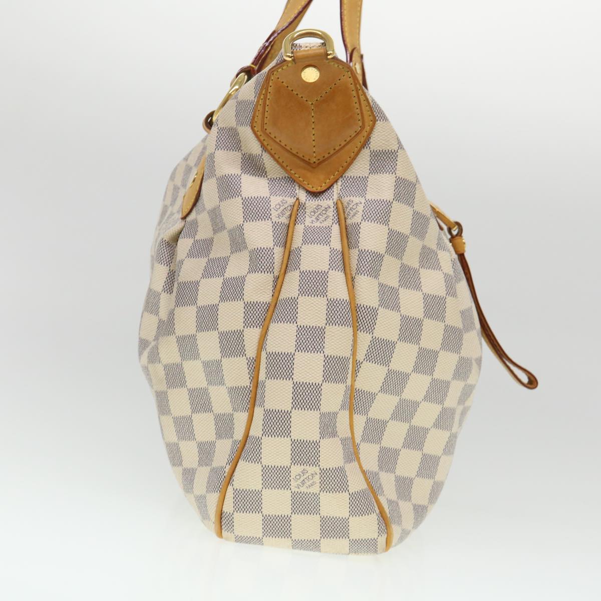 LOUIS VUITTON Damier Azur Ivora MM Shoulder Bag 2way N41133 LV Auth 38982