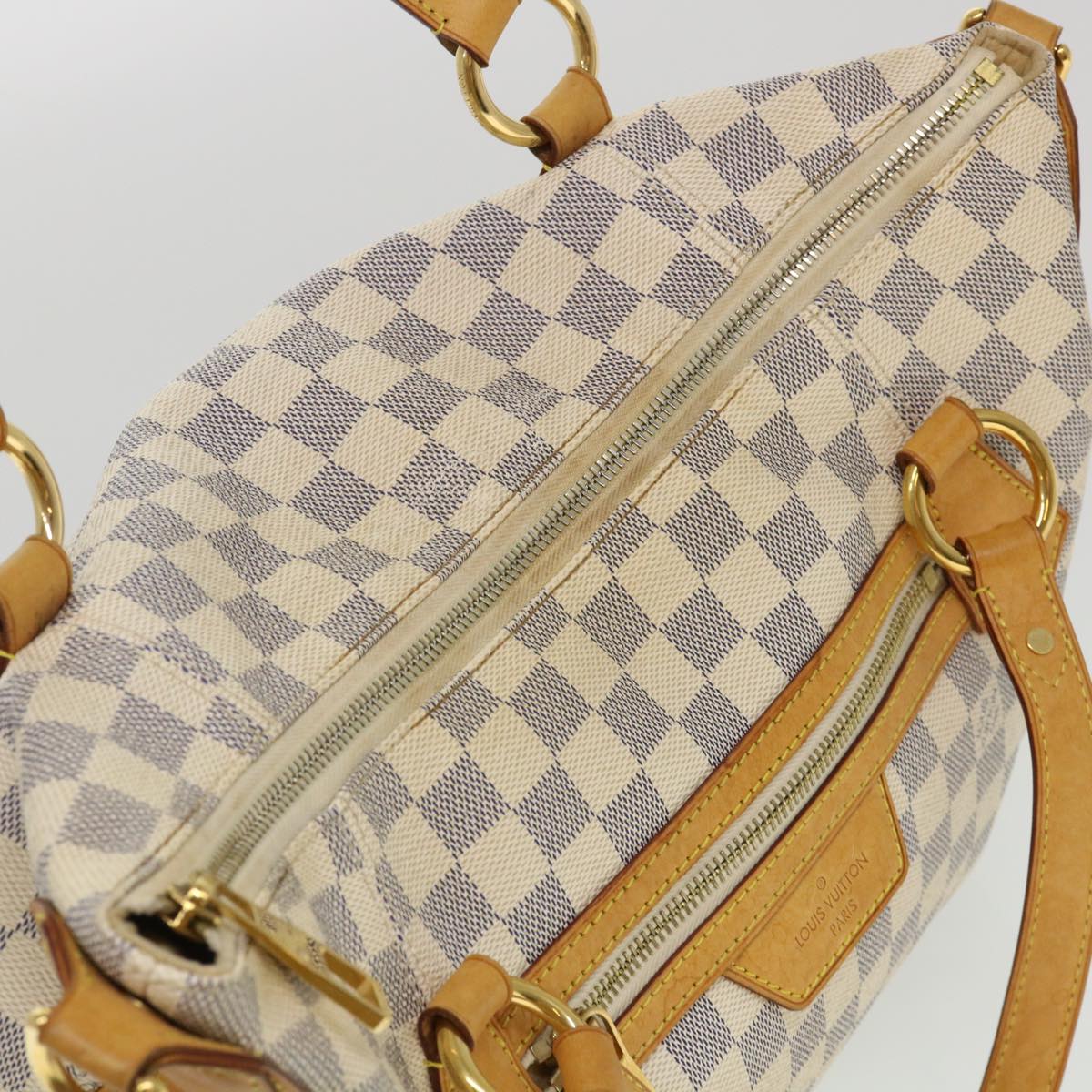 LOUIS VUITTON Damier Azur Ivora MM Shoulder Bag 2way N41133 LV Auth 38982