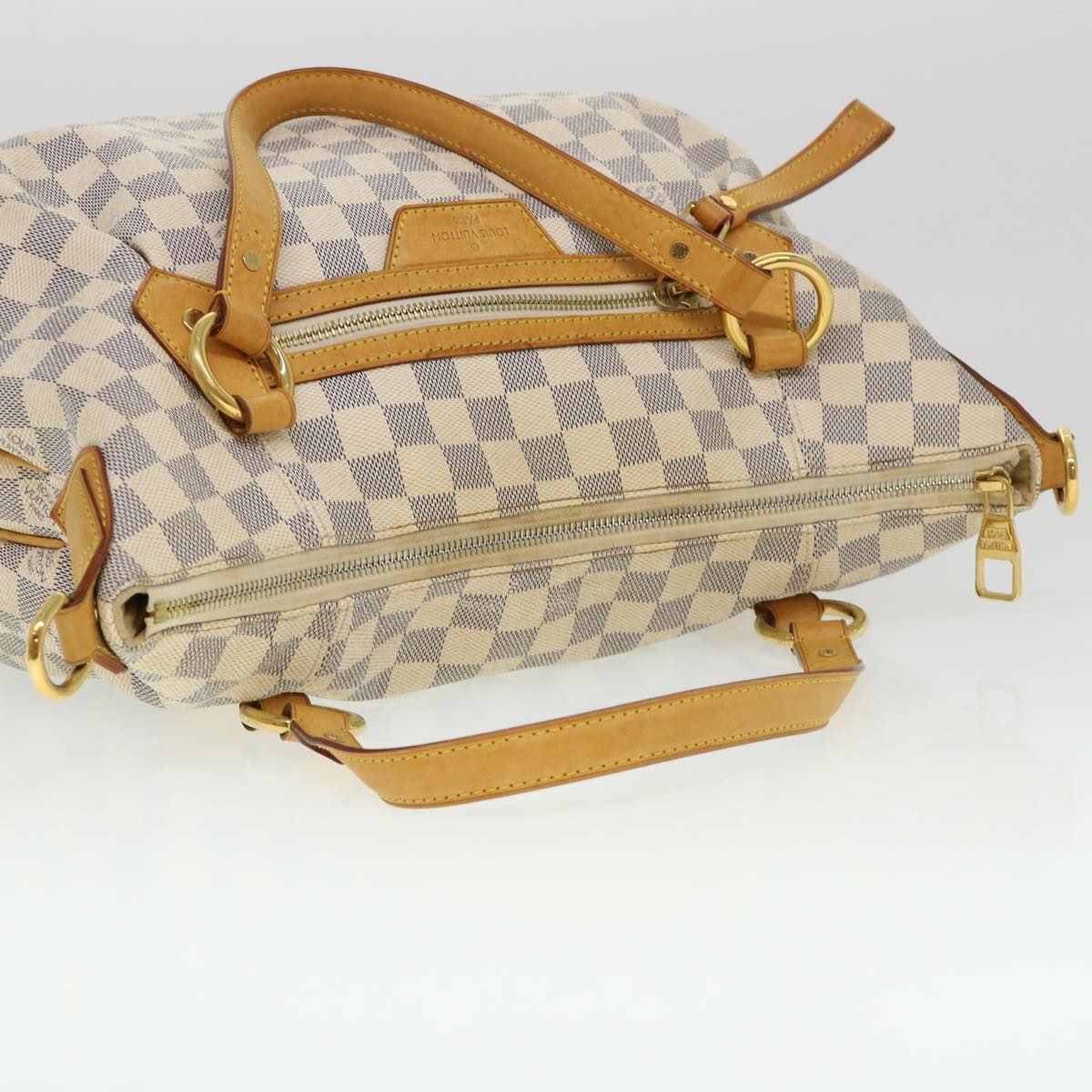 LOUIS VUITTON Damier Azur Ivora MM Shoulder Bag 2way N41133 LV Auth 38982