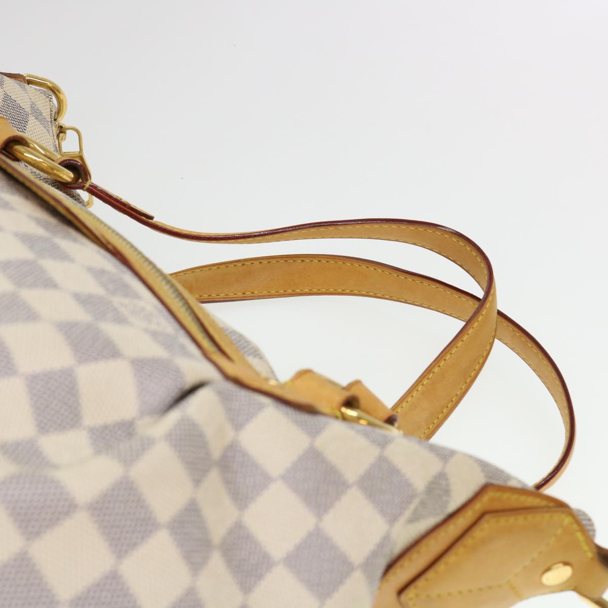 LOUIS VUITTON Damier Azur Ivora MM Shoulder Bag 2way N41133 LV Auth 38982