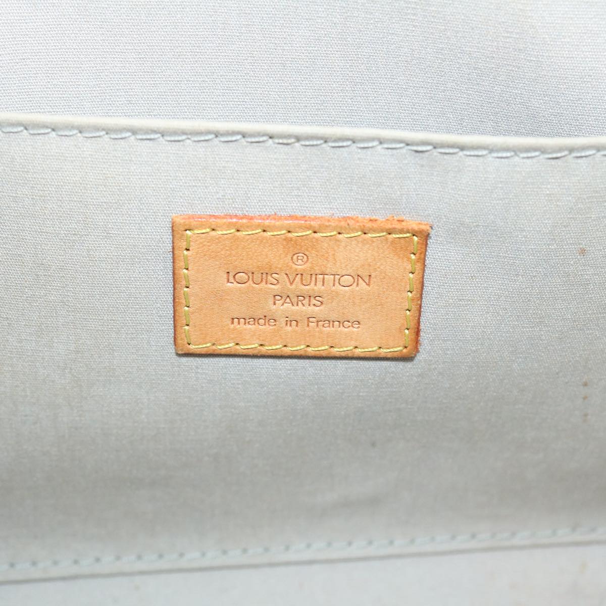 LOUIS VUITTON Monogram Vernis Roxbury Drive Hand Bag Perle M91374 LV Auth 38988