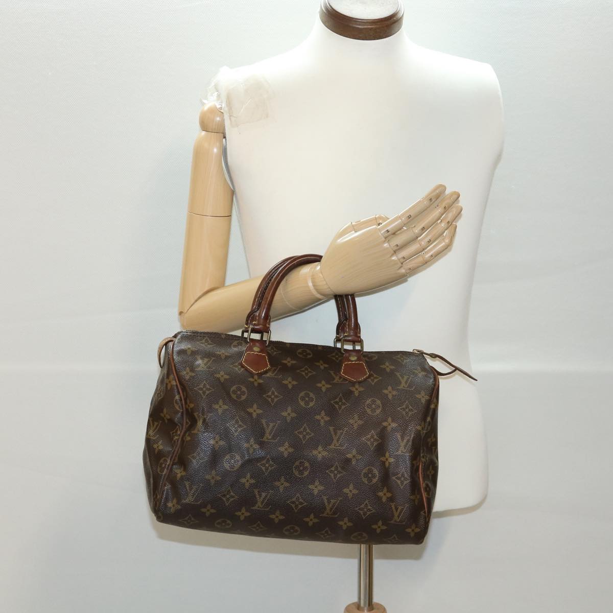 LOUIS VUITTON Monogram Speedy 30 Hand Bag M41526 LV Auth 38993