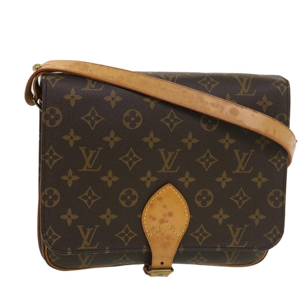 LOUIS VUITTON Monogram Cartouchiere GM Shoulder Bag M51252 LV Auth 38995