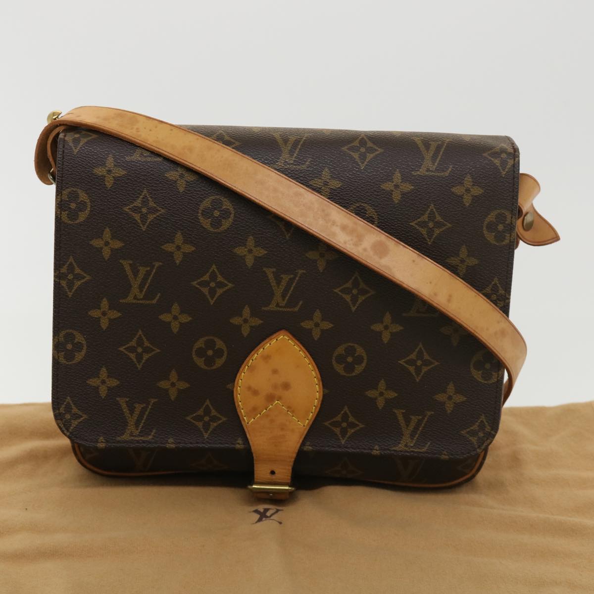 LOUIS VUITTON Monogram Cartouchiere GM Shoulder Bag M51252 LV Auth 38995