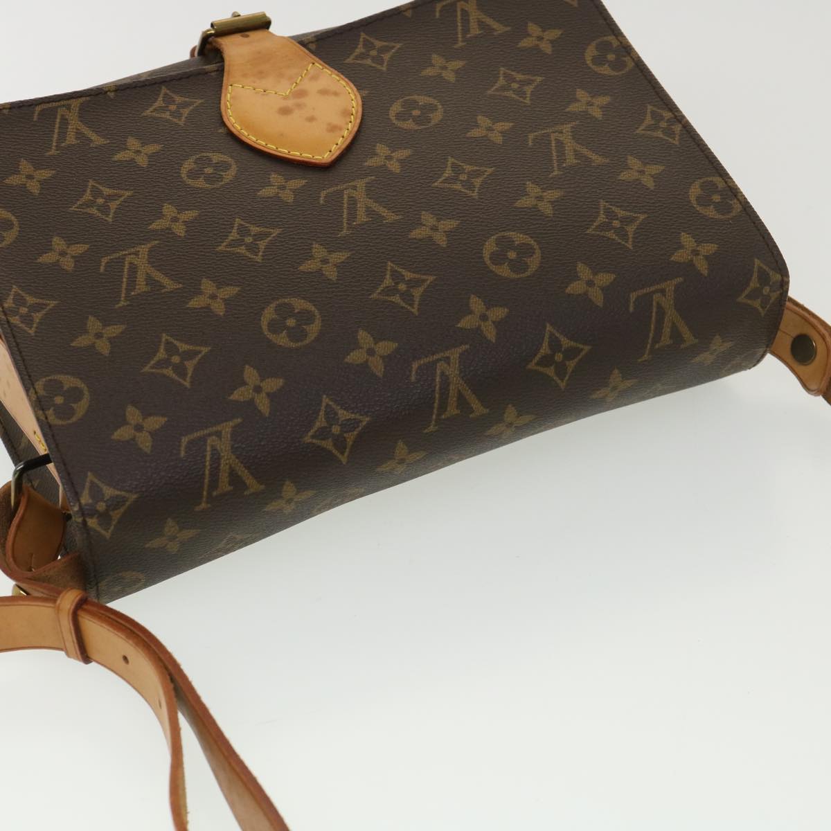 LOUIS VUITTON Monogram Cartouchiere GM Shoulder Bag M51252 LV Auth 38995