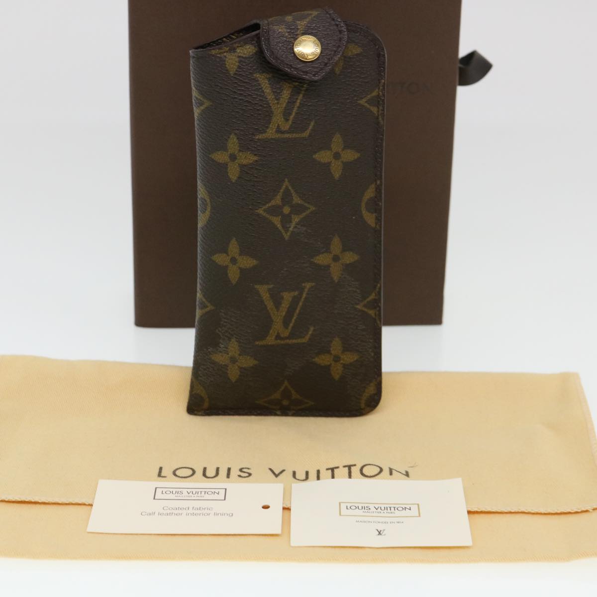 LOUIS VUITTON Monogram Etui Lunette PM Glasses Case M66545 LV Auth 39002