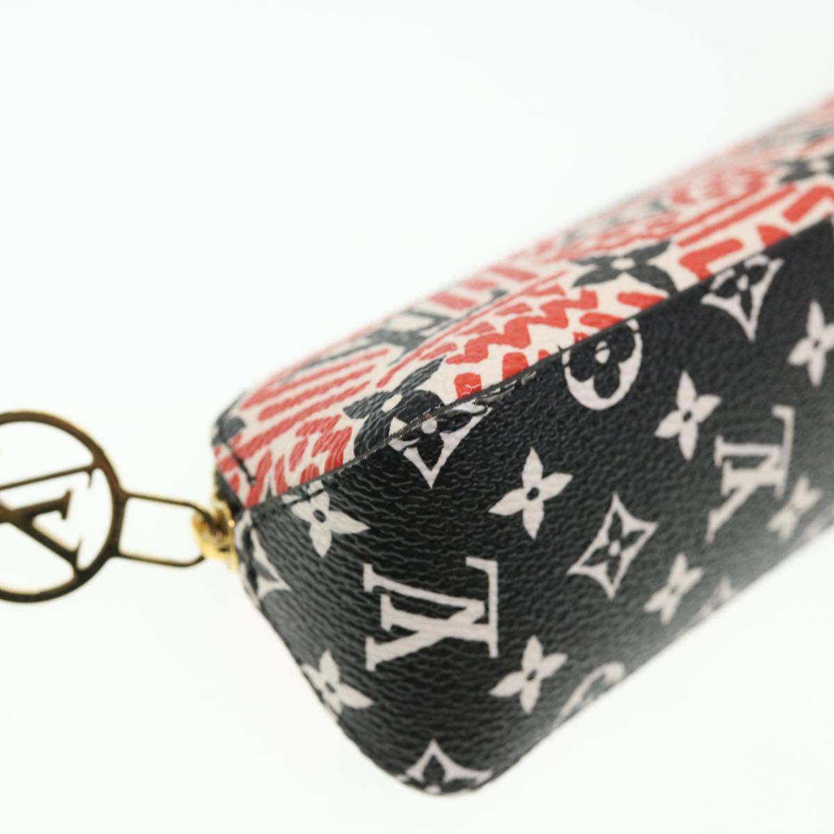 LOUIS VUITTON Monogram Giant Tooth Elizabeth Pen Case Red GI0498 LV Auth 39003