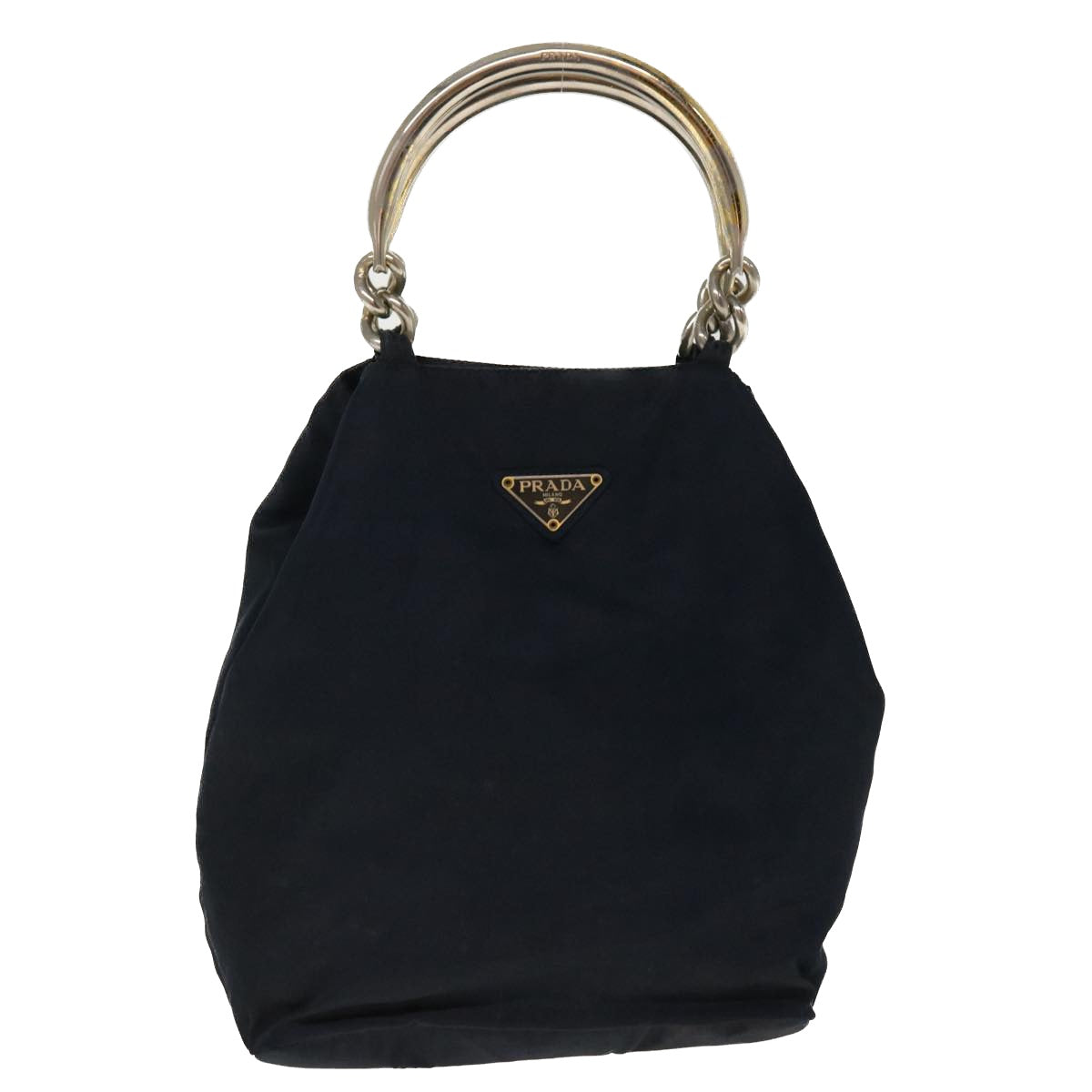 PRADA Hand Bag Nylon Navy Auth 39030