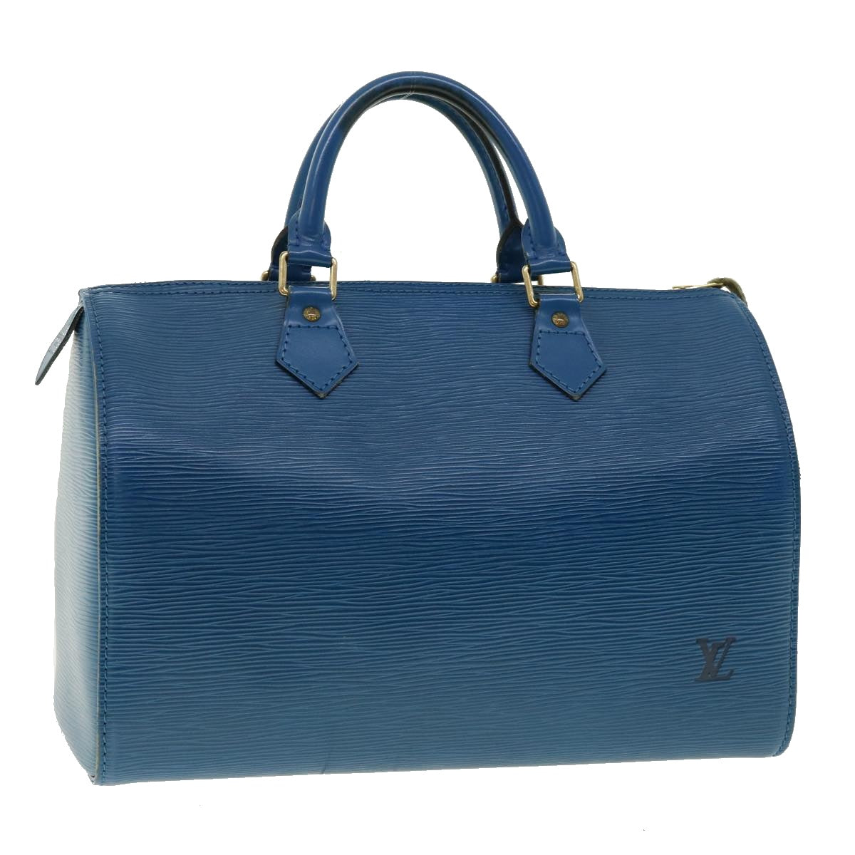 LOUIS VUITTON Epi Speedy 30 Hand Bag Toledo Blue M43005 LV Auth 39035