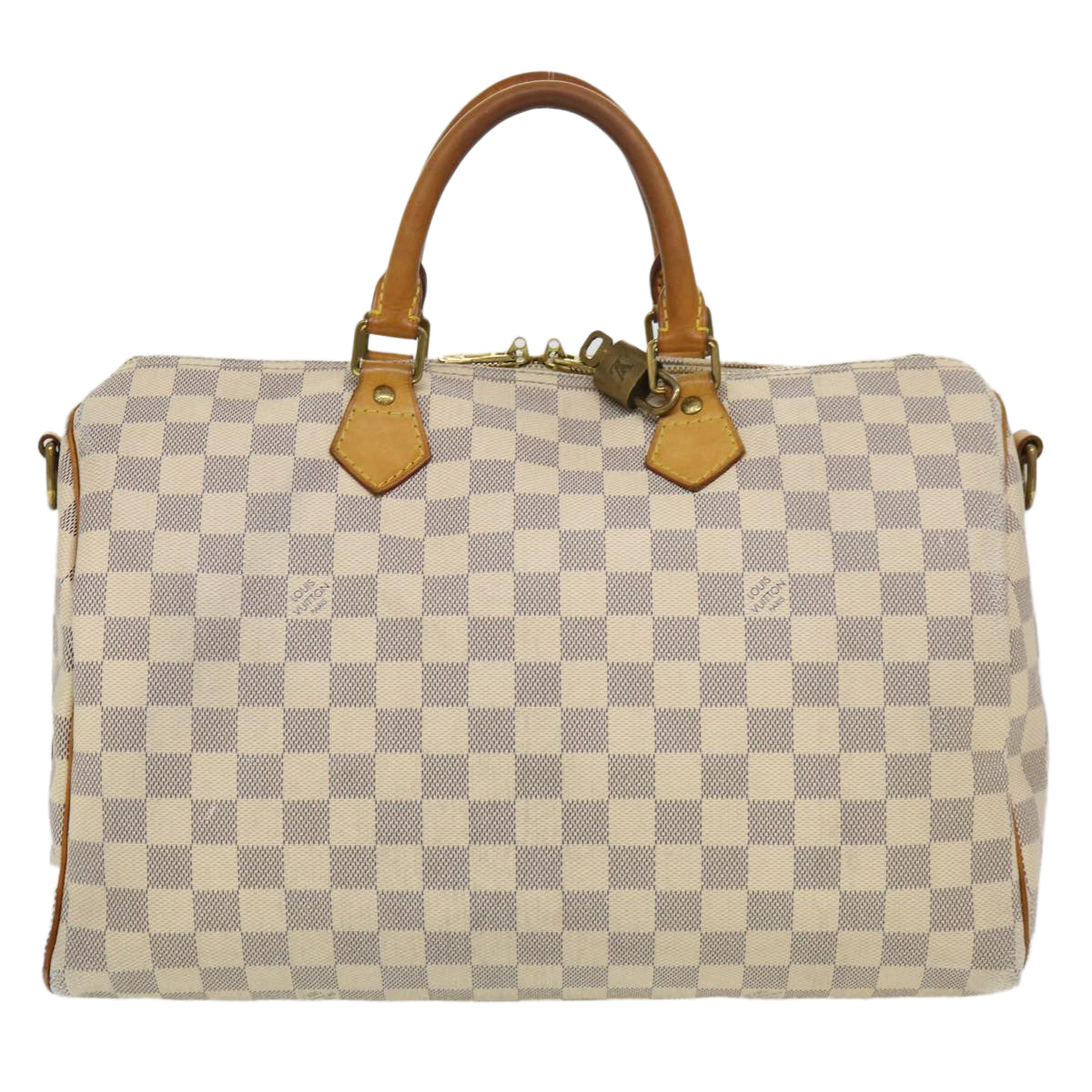 LOUIS VUITTON Damier Azur Speedy Bandouliere 35 Hand Bag N41002 LV Auth 39036