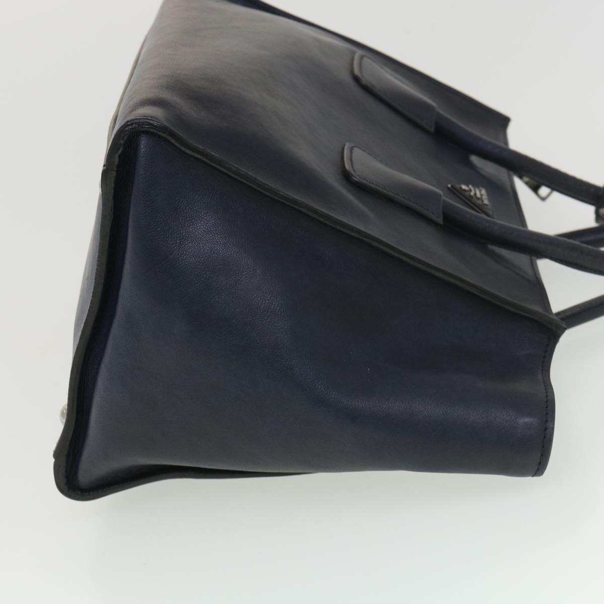 PRADA Shoulder Bag Leather 2way Navy Auth 39048