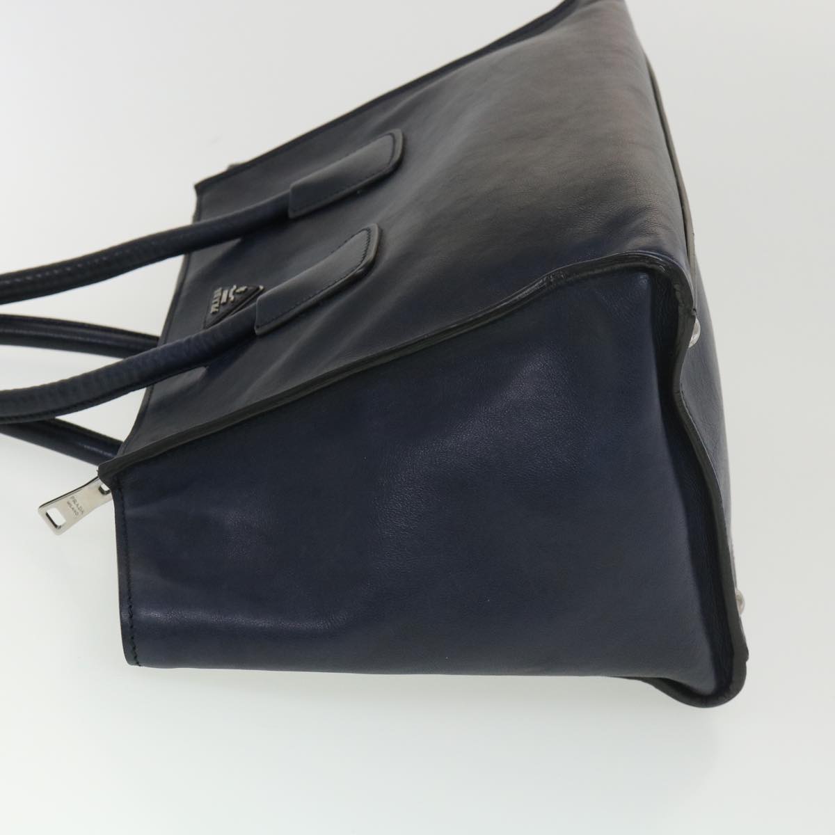 PRADA Shoulder Bag Leather 2way Navy Auth 39048