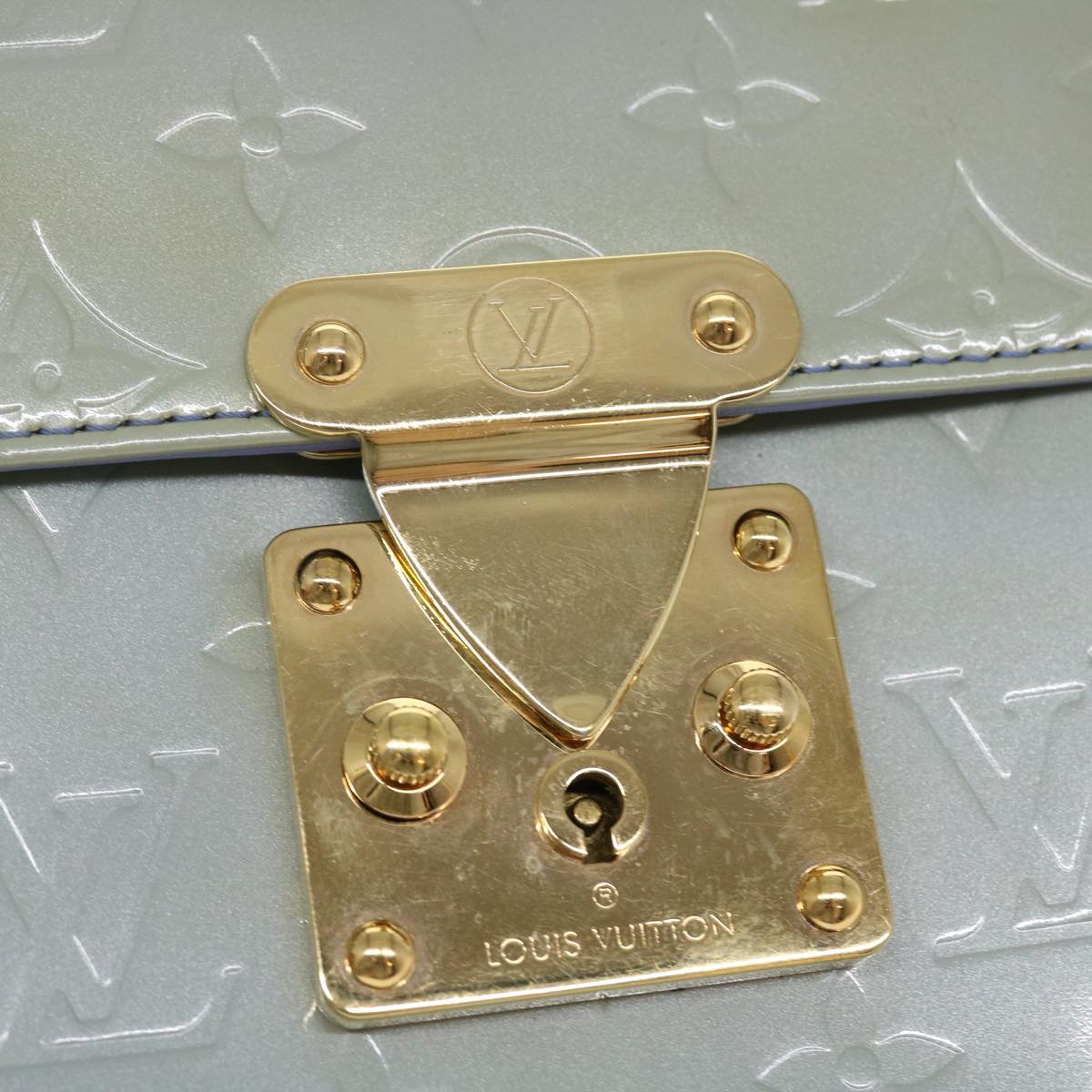 LOUIS VUITTON Monogram Vernis Spring Street Hand Bag Lavand M91216 LV Auth 39068