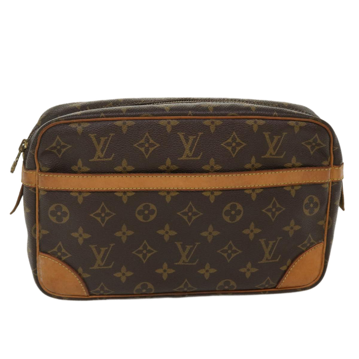 LOUIS VUITTON Monogram Compiegne 28 Clutch Bag M51845 LV Auth 39071