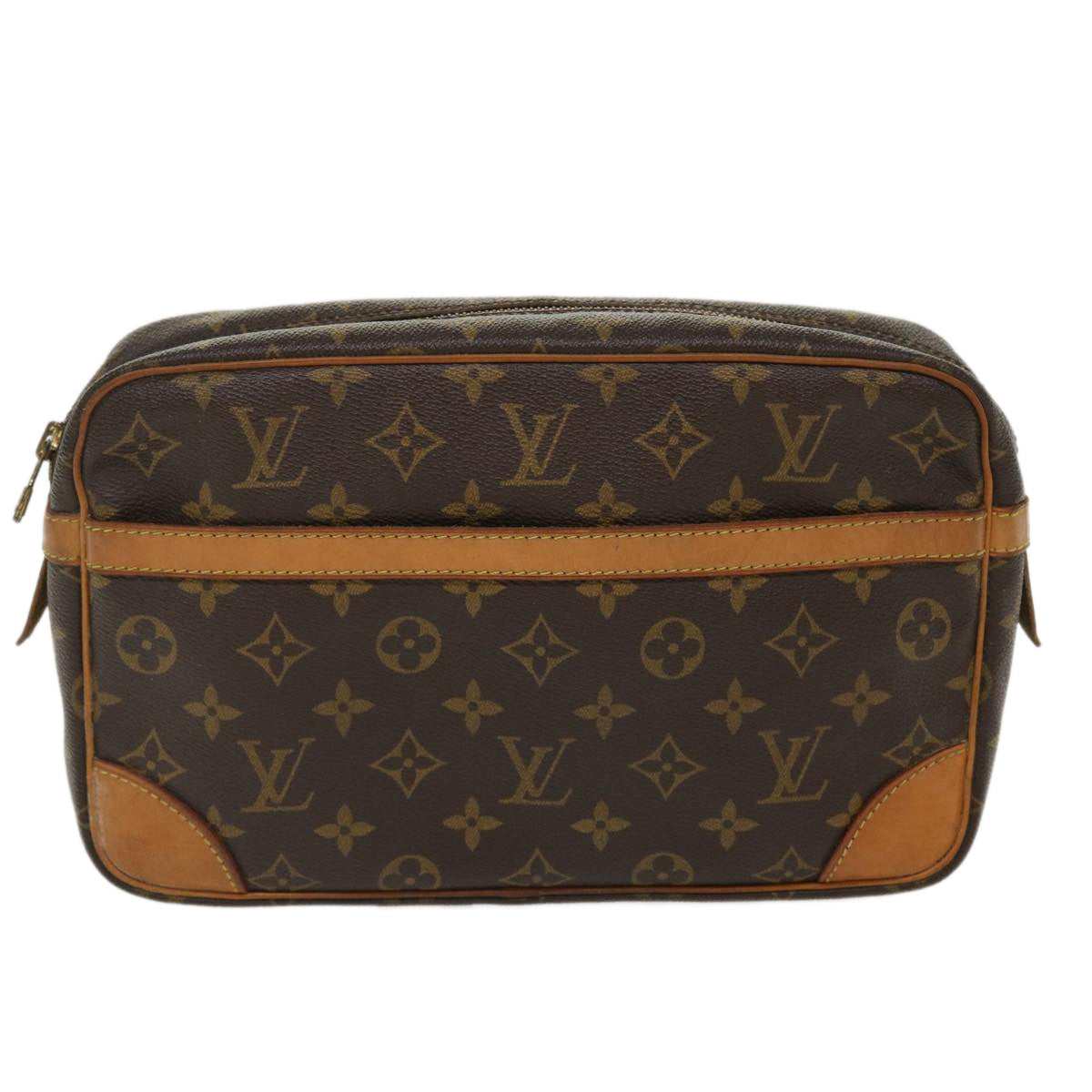 LOUIS VUITTON Monogram Compiegne 28 Clutch Bag M51845 LV Auth 39071