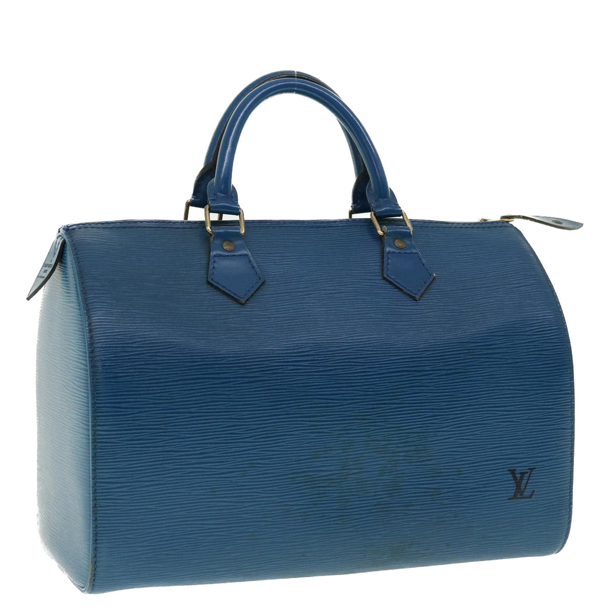 LOUIS VUITTON Epi Speedy 30 Hand Bag Toledo Blue M43005 LV Auth 39078