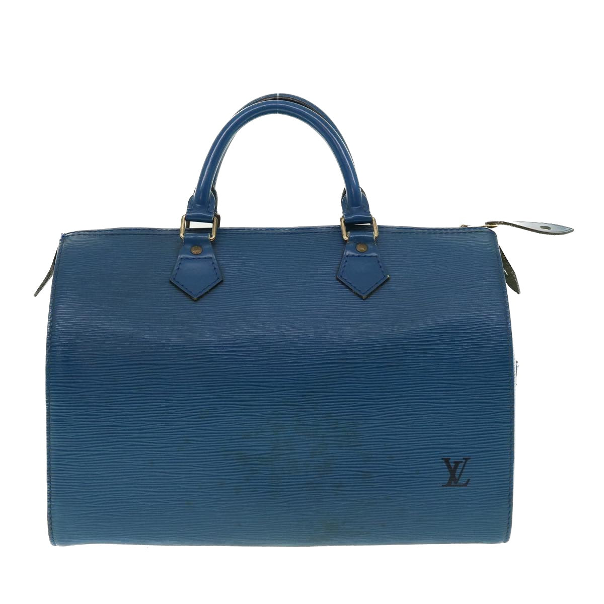 LOUIS VUITTON Epi Speedy 30 Hand Bag Toledo Blue M43005 LV Auth 39078